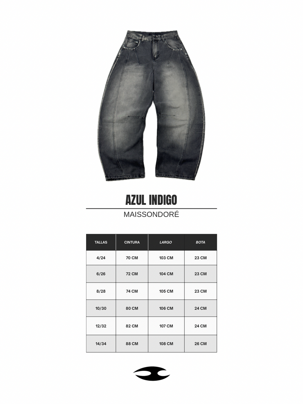 Baggy corte Barrel Gris oscuro