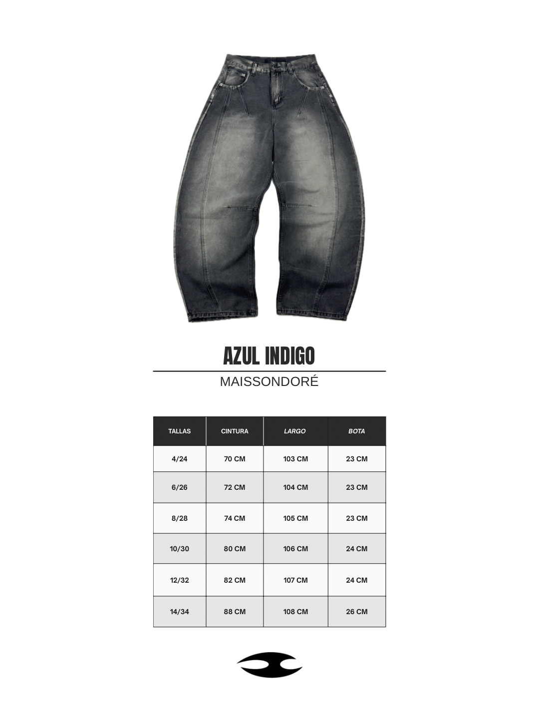 Baggy corte Barrel Gris oscuro
