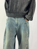 Baggy corte Barrel azul ácido