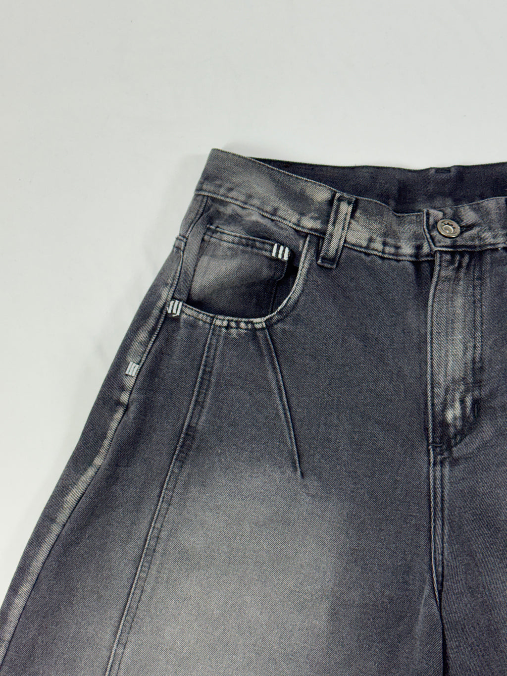Baggy corte Barrel Gris oscuro