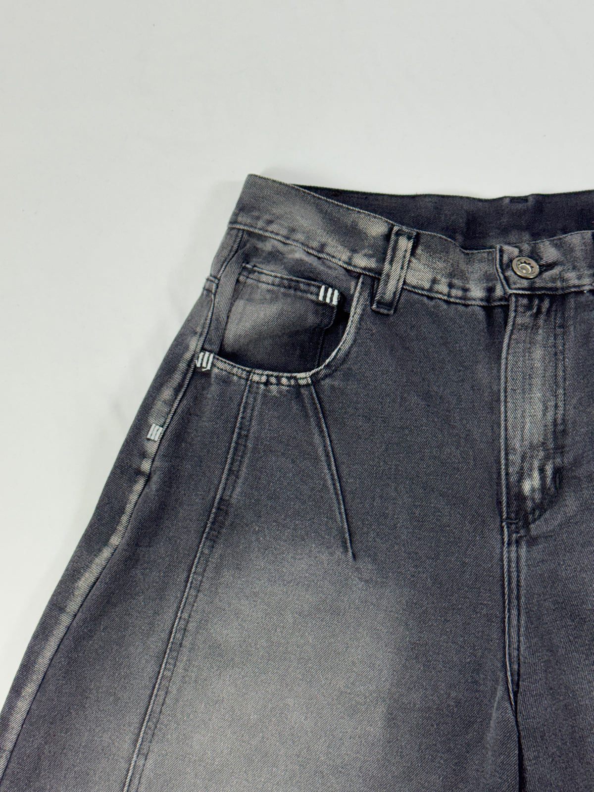 Baggy corte Barrel Gris oscuro