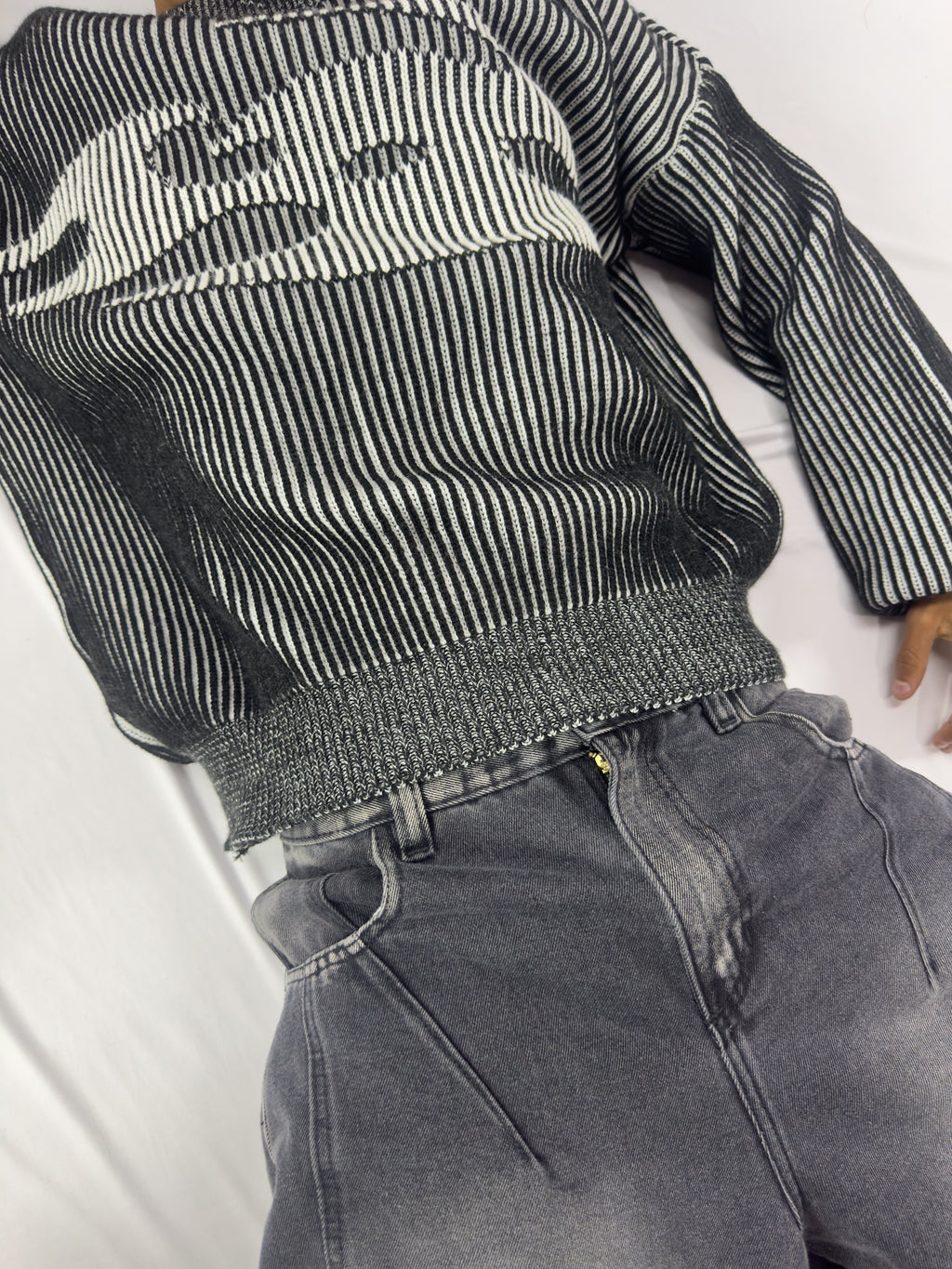 Sueter tejido corte boxy