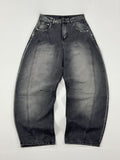 Baggy corte Barrel Gris oscuro